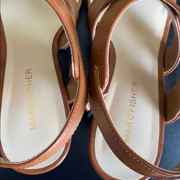 Marc Fisher Tan Wedge Sandals - Picture 4 of 8